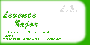 levente major business card